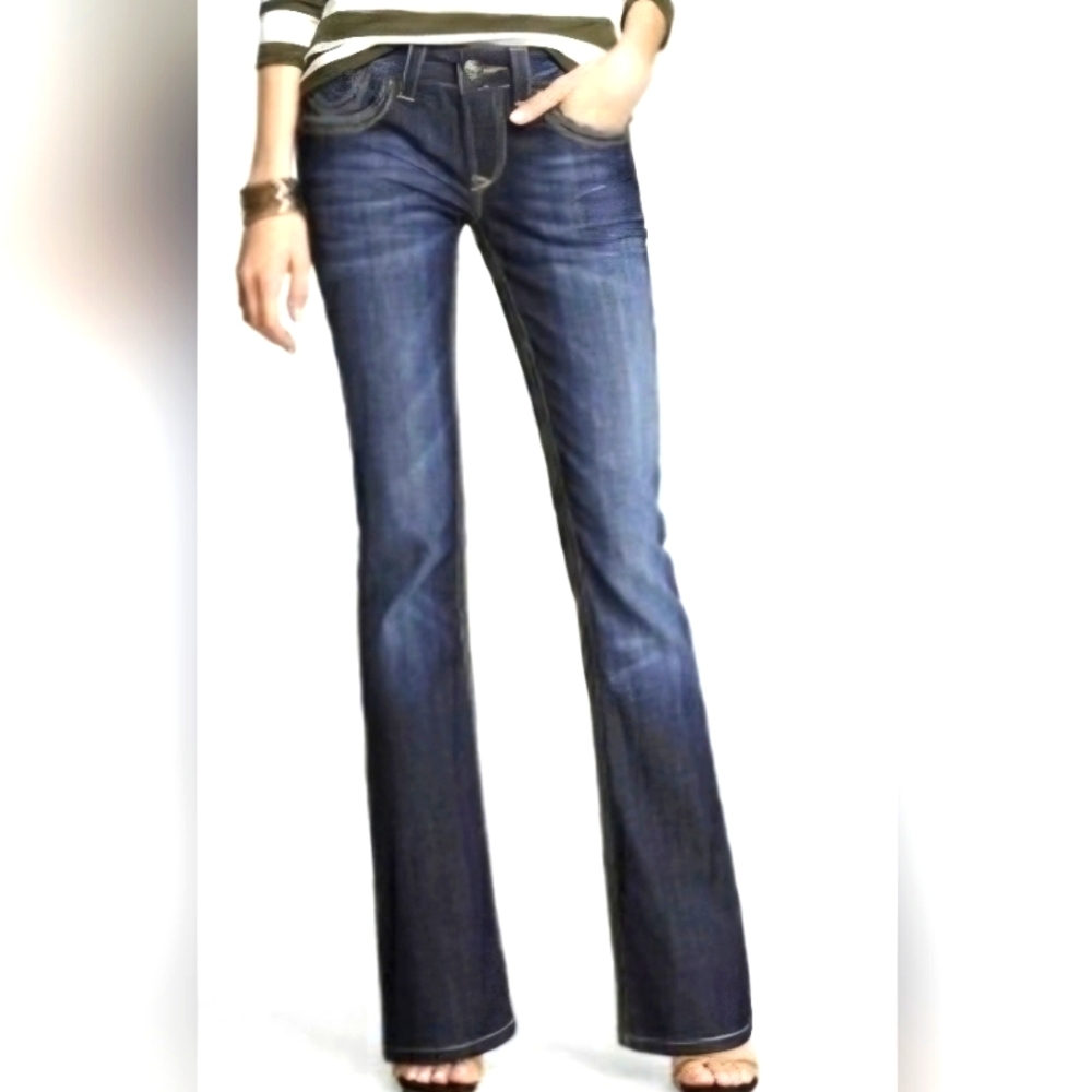 Rerock for Express Barely Bootcut jeans size 2R - BROKEN ZIPPER